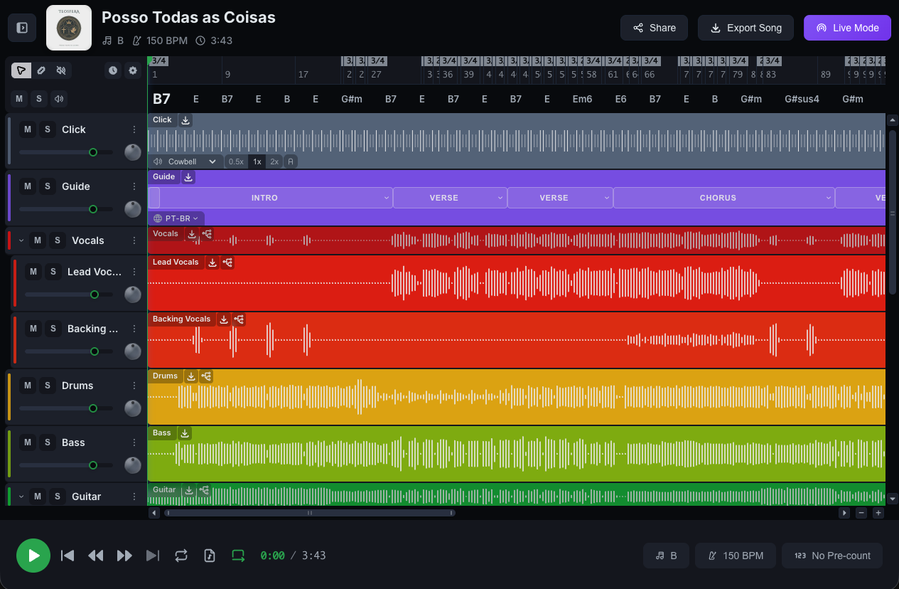 The CueWee multi-track player